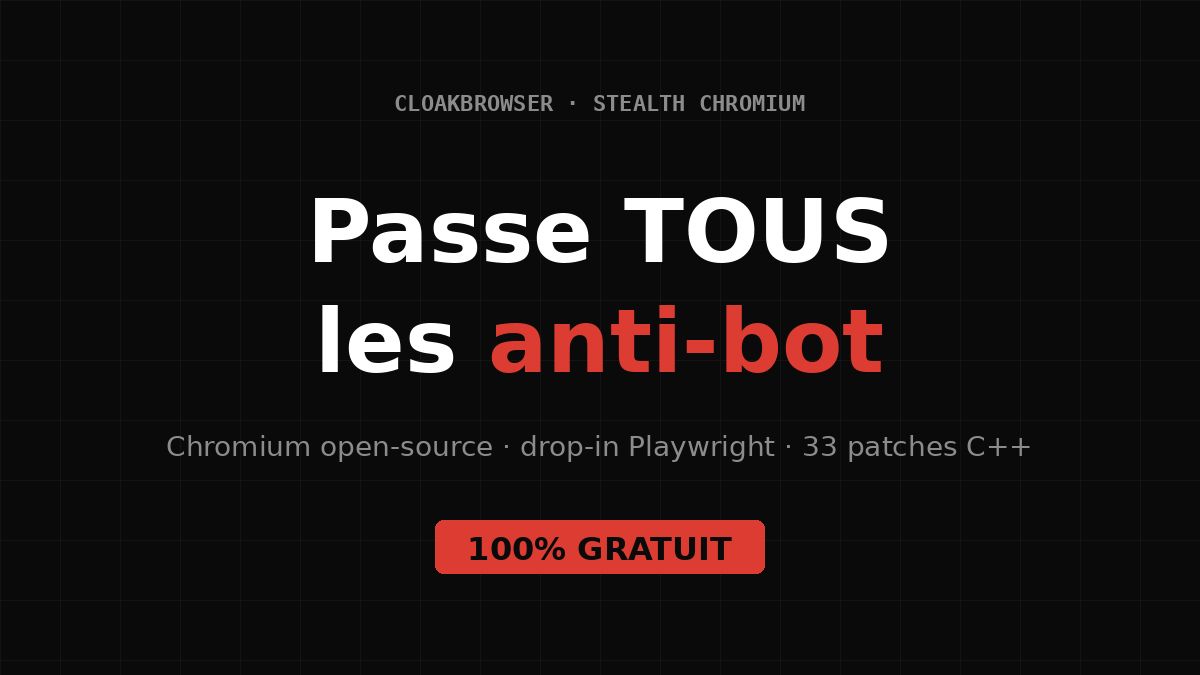 CloakBrowser : le navigateur qui fait passer ton agent IA pour un humain