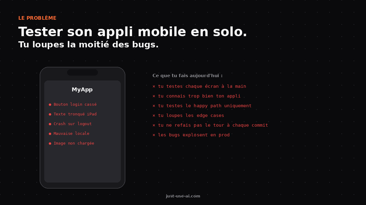 Ce que tu fais aujourd'hui en solo, et tous les bugs que tu loupes