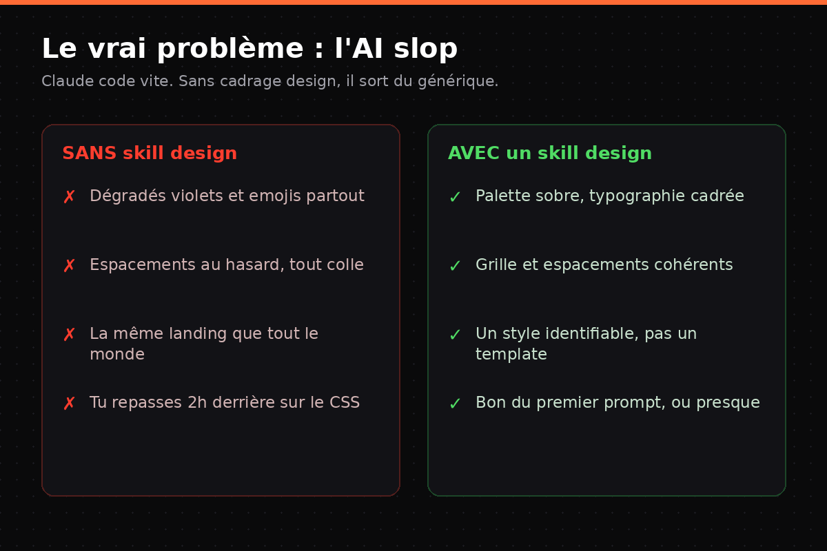 Avant et après avec un skill design