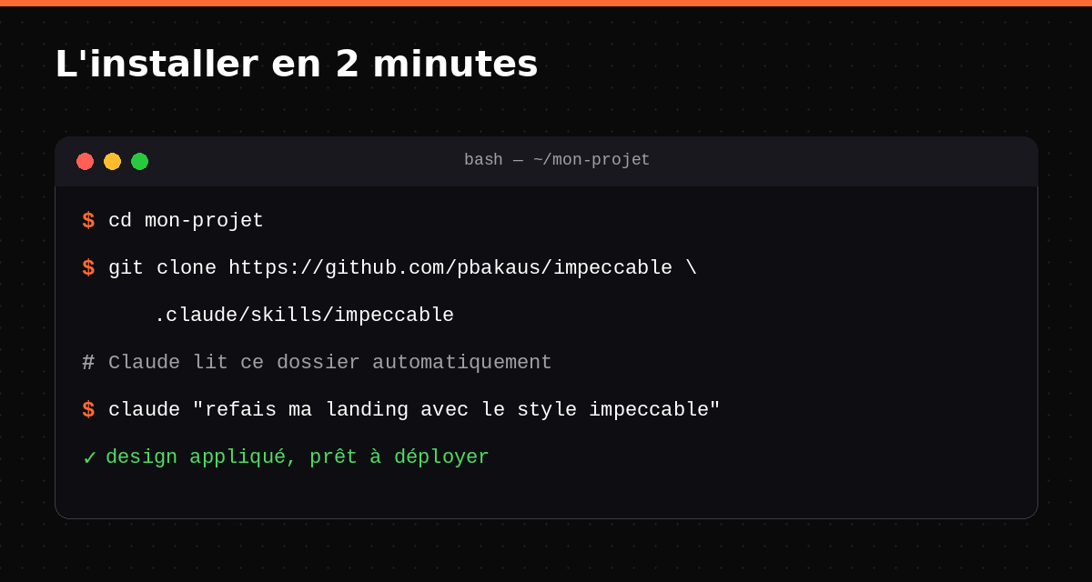 Installer un skill design