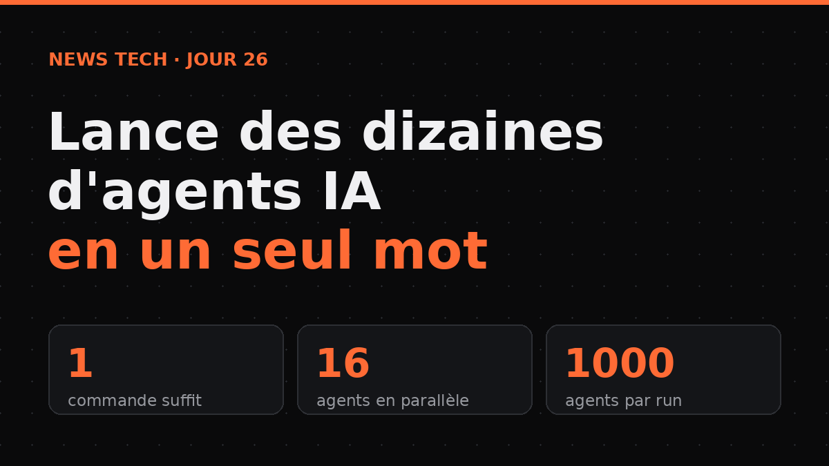 Lancer des dizaines d'agents IA en un seul mot