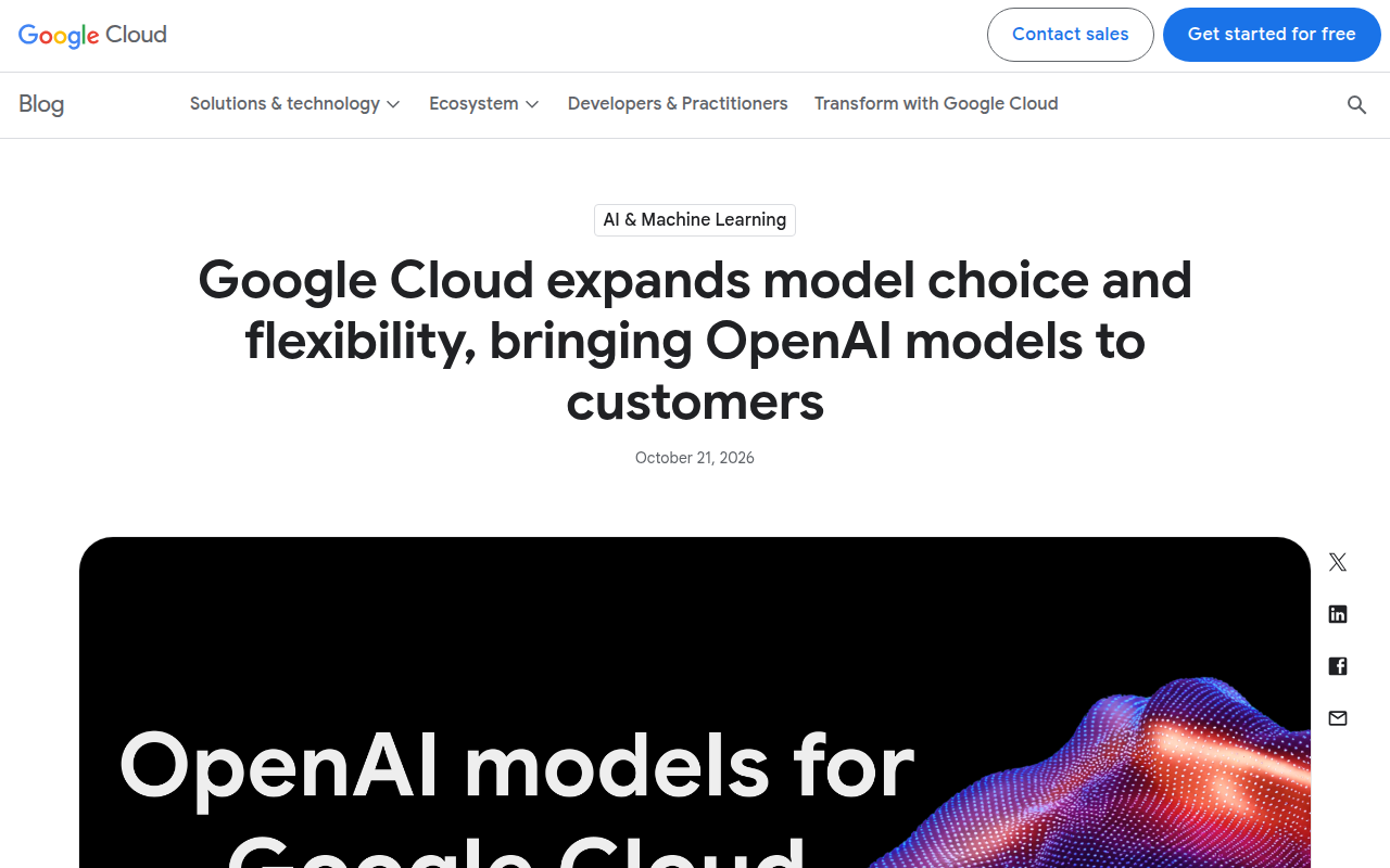 Annonce officielle : OpenAI sur Google Cloud : GPT-6 en préversion privée