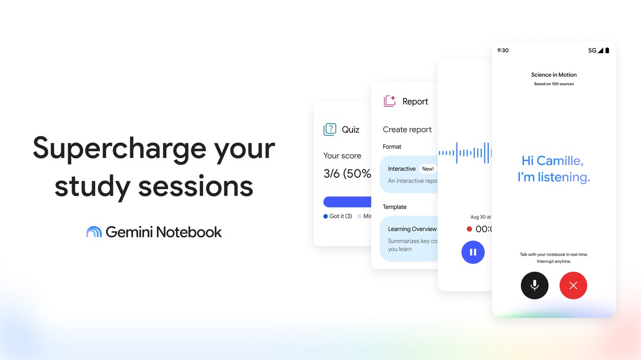 Annonce officielle : Gemini Notebook : l'enregistreur audio arrive sur mobile