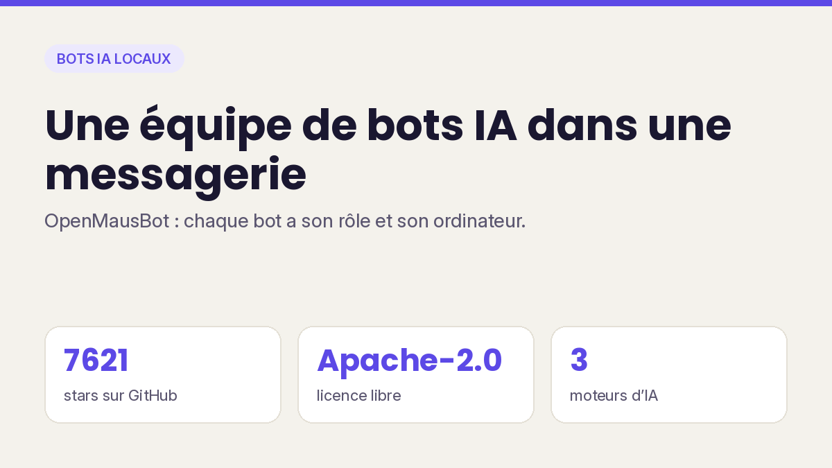OpenMausBot : une équipe de bots IA sur ton ordinateur
